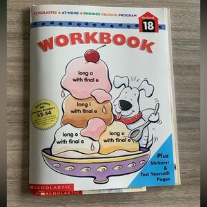 Workbook 18 Scholastic at Home Phonics Reading Program Activities for 52-54 NWT